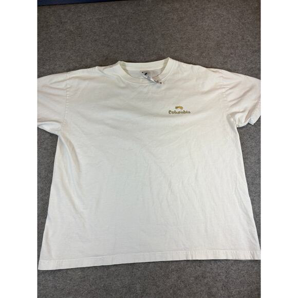 Columbia A Trout On My Fly Is Worth Two Swimming By Graphic T Shirt Men XL White - Picture 4 of 5